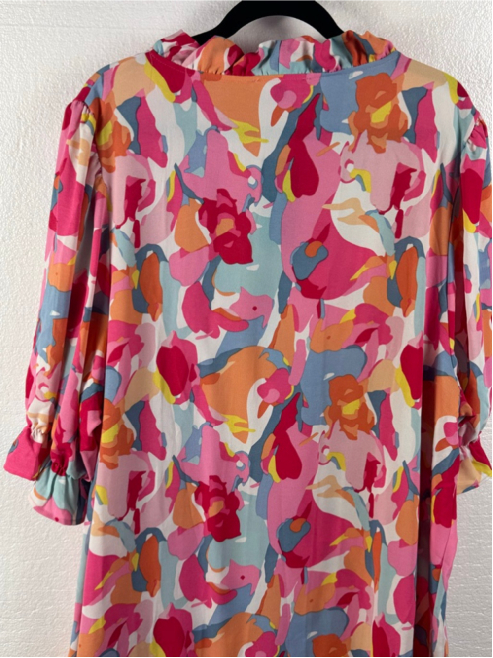 NWT Michelle McDowell Floral Julie Dress River Iris Colorway Bell Sleeve Sz XXL - Picture 10 of 10